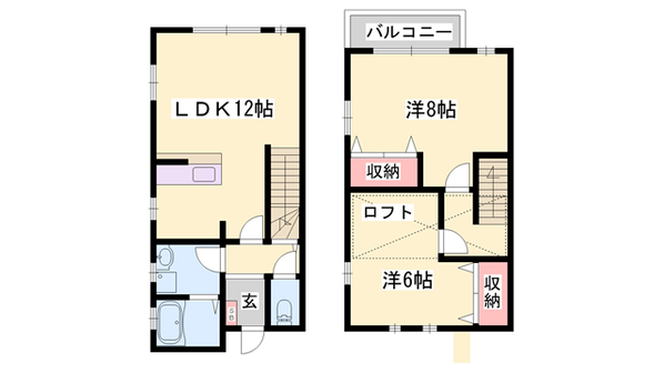 ピュアコートの物件間取画像